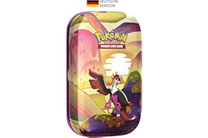 Pokémon -Sammelkartenspiel: Mini-Tin-Box Karmesin & Purpur - Nebel der Sagen - Beatori (2 Boosterpacks & 1 Stickerbogen)