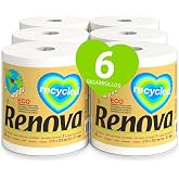 RENOVA Recycled Kitchen Gigarroll, 6 gigar rolls = 50 rolls | 6 gigarrollos de papel reciclado, equivalentes a 50 rollos est&aacute;