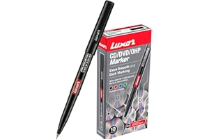 GROSSē Luxor F CD/DVD/OHP Marker Pack of 10 Marker (Black)