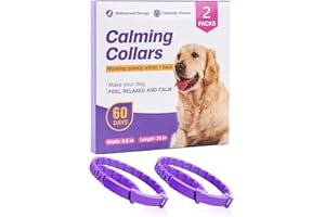 NOLACE Collare Calmante per Cani E Gatti, Collare Calmante Ai Feromoni, Misura Regolabile, Sedativo Impermeabile Sicuro Allevia L'Ansia in Cani E Gatti(2 Pezzi)