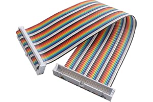 ZDE 40-poliges GPIO Regenbogen Flachbandkabel Computerzubehör 20cm Kompatibel mit Raspberry Pi 5 4B 3 2 Model B B+ (Männlich zu Weiblich)