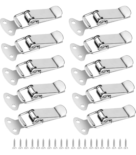 3 Verrous à Tirage Inox SUS304 Avec Crochet Ressort - 1.83 Pouces - Zaplyte
