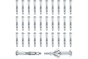 BEASAFY 30 Pièce Chevilles, M6 x 65 mm Fixations Murales Creuses, Chevilles à Expansion avec Vis, Galvanisées Cheville, Métalliques Fixations D'ancrage pour Mur Creux