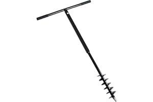 ESTEXO Handbohrer Erdbohrer Handerdbohrer Erdlochbohrer Pflanzbohrer Pfahlbohrer Brunnenbohrer Brunnenbohrgerät Lochbohrer (85 mm)