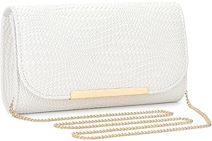 BAIGIO Clutch Damen PU Leder Abendtasche Elegante Handtasche Schwarz Brauttasche Kettentasche für Hochzeit Damen Tasche Kleine Umhängetasche Crossbody Bag