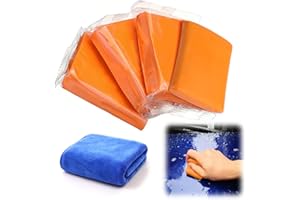FORETOGO Car Clay Bar 4 Pack 100g Orange Clay Bar Kits for Cars with Microfiber Towel,Clay Bar Car Detailing Set with Washing and Adsorption Capacity for Cleaning Cars,Caravans,Buses