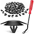 GOOACC 100Pcs Hood Insulation Retainer Clips OEM Replacement -#4878883AA, Compatible with Jeep Grand Cherokee Dodge Ram Chrysler Plymouth, with 1PC Bonus Fastener Remover