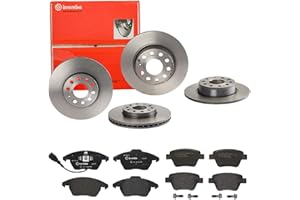 BREMBO BUNDLE Bremsen Set Bremsscheiben und Bremsbeläge Brembo vorne hinten für für VW Golf 6 Touran