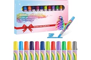 12 Colors Hair Chalks Pens for Girls, MSDADA Temporary Bright Coloured Hairspray for Kids Birthday Gifts for Girls Age 6 7 8-12+Girls Makeup Hair Dye for Kids Children's Day Halloween Christmas