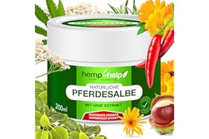 ‎HEMP HELP HEMP COSMETIC Heat Ointment Horse Ointment Extra Strong Effect with Organic Hemp & 17 Organic Extracts Relief for Knee, Joint, Neck & Muscle Protection, Osteoarthritis, Rheumatism Vegan, No Cruelty to Animals