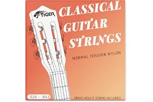 TIGER Classic Guitar Strings - Normal Tension Nylon Strings - Anti-Rust
