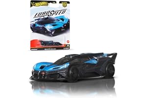 Hot Wheels Bugatti Bolide Voiture Premium Car Culture à Collectionner, modèle en métal à l’échelle 1/64, véhicule Eurospeed avec pneus Real Riders, JBK79