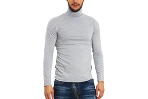 Toocool Suéter de Cuello Alto de Invierno para Hombre - Cuello Alto, Corte Slim, Jersey Hombre Invierno, Suéter con Forro Polar, Jersey Cuello Alto Hombre para Actividades al Aire Libre LO-A6957