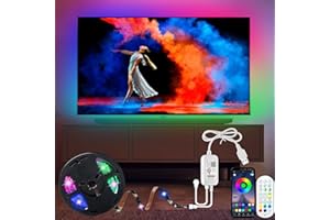 ETRLNXY RGBIC LED Strip 4m Dreamcolor LED Podświetlenie TV dla 55 do 70 calowych Telewizorów, Aplikacja i pilot zdalnego sterowania, Synchronizacja z Muzyką,USB LED wbudowane oświetlenie IC do dekoracji Party