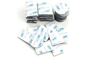 KODWIS Adhesivo Doble Cara Extrafuerte 50 Piezas, Almohadillas Adhesivas 3M Extrafuerte Pads Adhesivo Adhesiva Doble Cara Espuma, 3M Almohadillas De Doble Cara para Coche Hogar Oficina