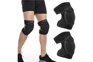 VicBou Rodilleras Trabajo, Rodilleras de protección, Esponja Gruesa Antideslizante, Ajustable Soporte de Rodilla Compresio para Trabajo, Jardín, Construcción (2 Piezas)