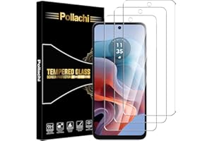 Pollachi Ochraniacz ekranu do Motorola Moto G34 [3 sztuki] folia ze szkła hartowanego zaprojektowana dla Moto G34, 9H twardość, nietłukąca, odporna na odciski palców, bez pęcherzyków powietrza, folia