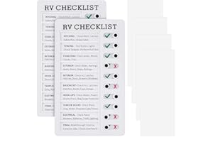 Grevosea 2 Stück Checklist Boards,To Do list RV Checklist My Chores Memo plastiktafeln mit 4 Blanko-papier,Wohnmobil-Checkliste,DIY liste Nachrichtstafel für Reiseplanung Home Office Kinder (20x12cm)