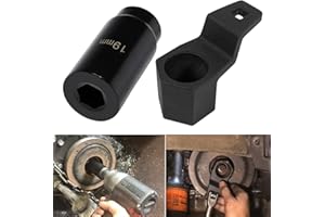 SUNLUWAY 19 mm Harmonic Balancer Socket & 50mm Crankshaft Crank Pulley Wrench Holder for Honda and Acura Engines