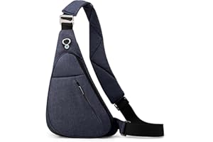 VARLIVOO Zaino Monospalla da Uomo Sling Bag Borse a Spalla Borsa a Tracolla Viaggio Escursionismo Ciclismo Impermeabile Poliestere Blu B