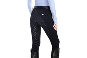 FitsT4 Sports Kinder Winter Reitleggings Winterreithose Silikon Vollbesatz Thermo Reithose Mädchen mit Gürtelschlaufenund Taschen