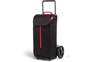 GIMI Bequem einkaufswagen, Stahl und Polyester, Schwarz, 50 Litri