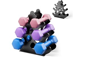 JOSMIMIC Hantelständer (Hanteln nicht im Lieferumfang enthalten) mit weichem Gummischutz, ergonomischem Griff & koralleninspiriertem Stil – kompakte Gewichtsaufbewahrungslösung