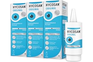 HYCO SAN Hycosan Original - Triple Pack - Preservative Free Eyedrops - Sodium Hyaluronate 0.1% - Eye Drops for Mild to Moderate Dry Eye Symptoms and Contact Lens Irritation - 3x7.5ml