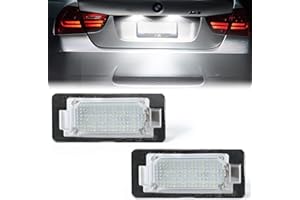 OZ-LAMPE LED Kennzeichenbeleuchtung für BM-W E82 E84 E88 E90 E91 E92 E93 E39 E60 E61 F07 GT F10 F11 F18 X3 F25 X5 E70 E72 F15 X6 E71 E72, Kennzeichen mit CAN-Bus, Nummernschildbeleuchtung LED 2 Stücke