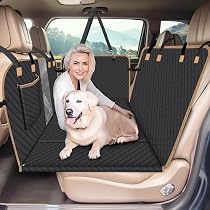 Coprisedile Auto Per Cani Con Fondo Rigido E Rete | Estensore Posteriore Impermeabile 130x65 Cm