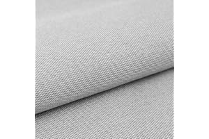 GIURI TESSUTI - Tessuto OXFORD CANVAS Idrorepellente, Antimacchia, Ideale per ARREDO e TAPPEZZERIA DI INTERNI - Altezza 140 CM (3 MT, GRIGIO CHIARO)
