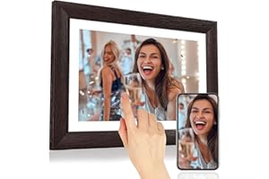 ByyBuo 10,1 Pouces WiFi Digital Photo Frame, 1280 x 800 IPS Tacth Screen Digital Image Frame, 16G Noix de Noix, Partager des 