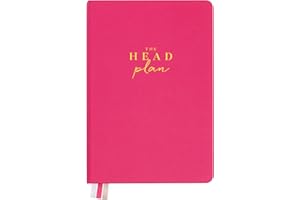 The Head Plan Journal | Wellness Journal | Undated Weekly and Daily Goal Setting Planner to Get Organised, Increase Productivity, Achieve Goals | Hardcover Self Care Journal | Viva Magenta