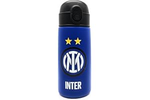 THECARTOONWORLD SEVEN Borraccia realizzata per INTER IM2STARS , Nero Blu, Borraccia Termica in Acciaio Inox Interno Esterno, Mantenimento Temperatura fino a 24h, Borraccia Scuola Bambino - Bottle Termica