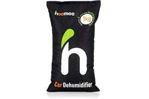 HOOMEE Bolsa de Sílice Antihumedad para Coche + Alfombrilla Antideslizante para Salpicadero - Elimina de Olores y Evita la Formación de Vaho en las Ventanas, la Condensación y el Moho. Bolsa de 1Kg