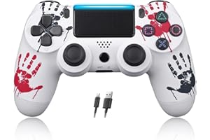 Stycizom Mando Compatible con PS-4,Mando Joystick Inalámbrico Compatible con PS-4/Pro/Slim/PC,Batería Integrada de 600 mAh con Doble Sensor de Vibración/6 Ejes