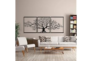 dv decovieno decoración de pared, árbol de la vida, decoración de la pared, decoración de la habitación, árbol de la vida, decoración del hogar, decoración de la pared, metal, 48 x 117 cm