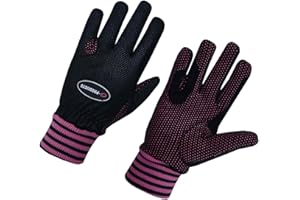 S-Products LADIES WINTER HORSE RIDING WIND RESISTANCE THERMAL EQUESTRIAN GIRL PINK GLOVES (L)