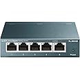 TP-Link TL-SG105 Switch 5 Porte Gigabit, 10/100/1000 Mbps, Plug & Play,‎‎ 802.1p/DSCP QoS, IGMP Snooping, Involucro in Metall