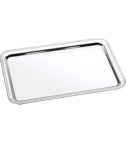 B-Home Serveerschaal/dienblad - Plat - Rond - Zilver - Rvs - Dia 40 Cm Voedsel Serveren