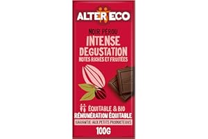 ALTER ECO - Tablette Chocolat Noir - Intense Dégustation - Bio & Équitable - Riche Et Fruité - 100 g