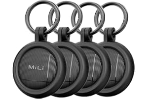 MILI LiTag Duo Smart Tracker Tag for iOS or Android, Bluetooth Tracking Tag/Key Finder/Item Finder/luggage tracker for suitcases, Compatible with iOS Find My or Google Find Hub App-4 Pack