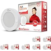 Murphy STRIMAX 3W Surface LED Downlight | Slim Round Cabinet Light | Warm White| Energy Efficient | Long Lifespan| 2 Years Wa