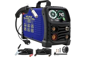 VELPAX 140A Saldatrice A Filo Continuo Senza Gas, 3 in 1 MIG/ARC/Lift TIG IGBT Inverter Saldatore con Smart Digital LED Dispaly di filo animato 0,8 mm per principianti e saldatori professionisti