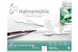 Hahnemühle Harmony - Cartone per acquerelli, satinato, 300 g/m², 24 x 30 cm, 12 fogli