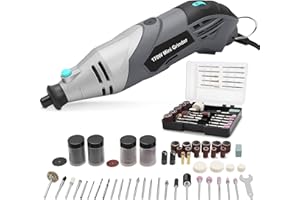 BLUEMARS 170W Rotary Tool Kit with 195PCS Accessories, Variable Speed 8000-35000RPM, Multifunction Tool for Grinding, Cutting, Sanding, Engraving, and Drilling, Ideal for Crafts and DIY Projects