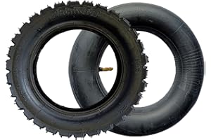 FLYLIN Electric Scooter Tire and Inner Tube, 255X80 Non-Slip Wear-Resistant Thick Rubber Off Road Tire Pneumatic Tyre for Electric Scooter 10inch 80/65-6 (10 Inch)