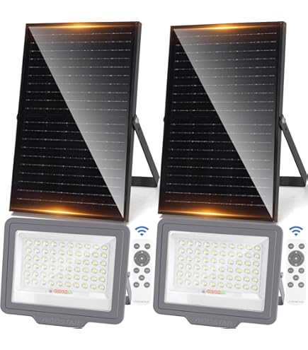 Faro Solare Faretto LED Solare Crepuscolare 100W-800W IP66 - Luce Bianca Fredda Per Esterni Illuminazione Esterna Solare 200W - Foto 10