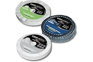 Lux Metal Kit 3 Discos de Pulido 150 mm (FL-C-J) de Algodón Set para Pulir a Espejo Aluminio Acero Inoxidable Metales Discos Pulidores para Taladro Muela Amoladora Latón Cobre Madera Mármol Plexiglás