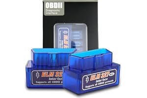 VIDACHARMY 2 Pcs OBD2 Auto Diagnostica, OBD2 Scanner Bluetooth Auto, Scanner Bluetooth per Auto Multimarca, Mini ELM327 Auto Diagnostica Bluetooth 5.1 per Test OBD2, ELM 327 OBD2 Bluetooth